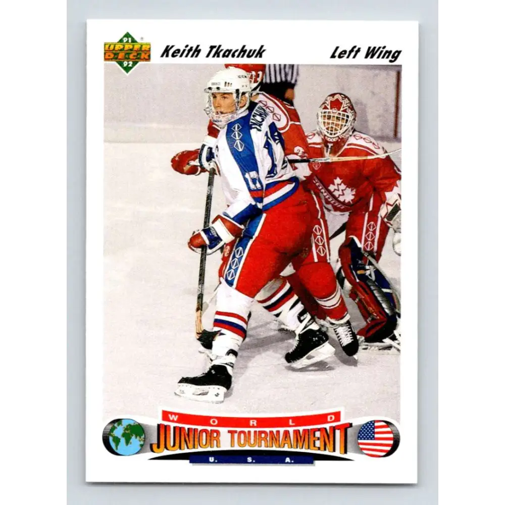 1991-92 Upper Deck #698 Keith Tkachuk NM-MT RC Rookie Winnipeg Jets Hockey Card  Image 1