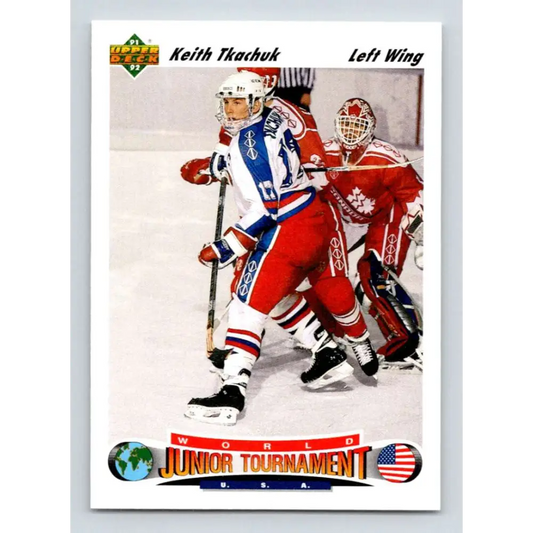 1991-92 Upper Deck #698 Keith Tkachuk NM-MT RC Rookie Winnipeg Jets Hockey Card  Image 1