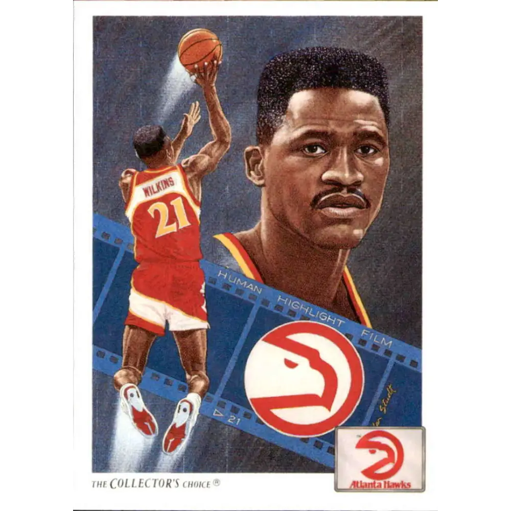 1991-92 Upper Deck #79 Dominique Wilkins TC NM-MT Atlanta Hawks Basketball Card Image 1