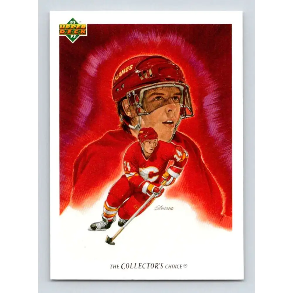 1991-92 Upper Deck #80 Theo Fleury TC NM-MT Calgary Flames Hockey Card Image 1