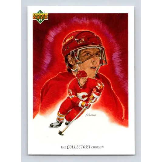 1991-92 Upper Deck #80 Theo Fleury TC NM-MT Calgary Flames Hockey Card Image 1
