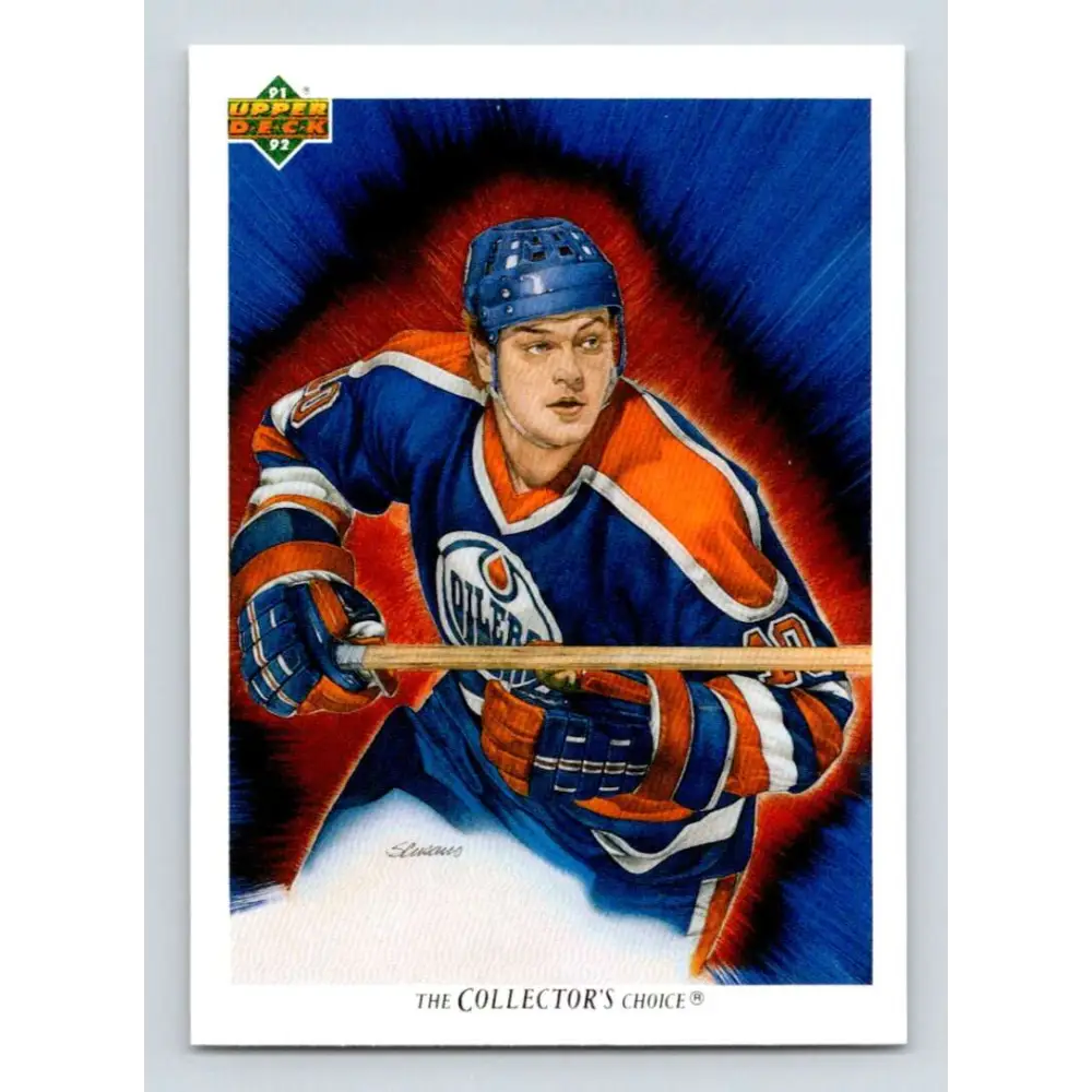 1991-92 Upper Deck #83 Esa Tikkanen NM-MT Edmonton Oilers Hockey Card Image 1