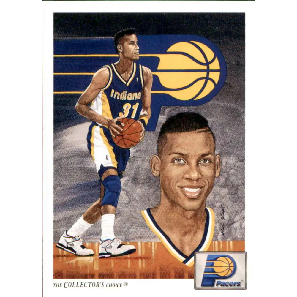 1991-92 Upper Deck #90 Reggie Miller TC NM-MT Indiana Pacers Basketball Card Image 1