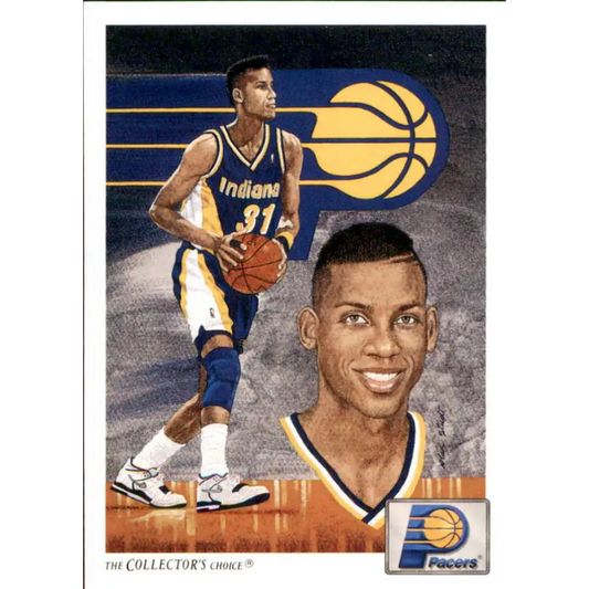 1991-92 Upper Deck #90 Reggie Miller TC NM-MT Indiana Pacers Basketball Card Image 1
