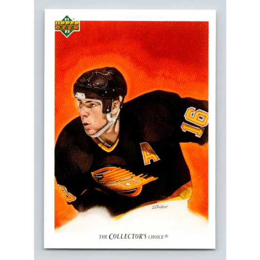 1991-92 Upper Deck #97 Trevor Linden TC NM-MT Vancouver Canucks Hockey Card Image 1