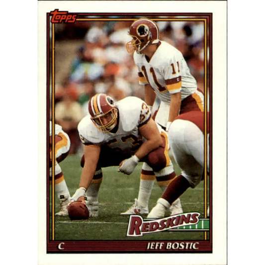 1991 Topps #179 Jeff Bostic NM-MT Washington Redskins Football Card  Image 1