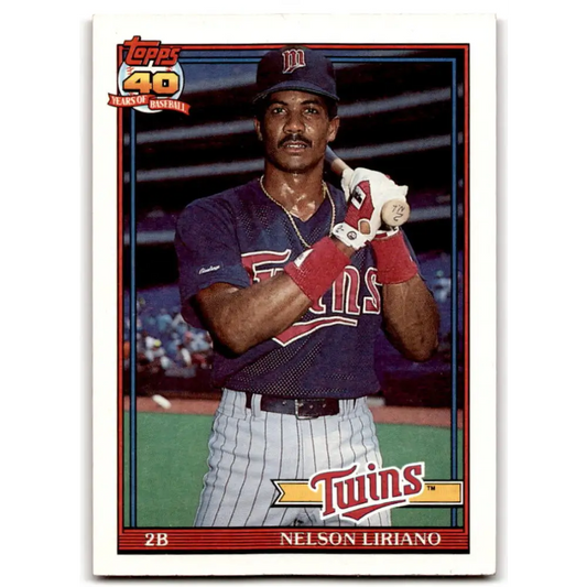 1991 Topps #18 Nelson Liriano NM-MT Minnesota Twins Baseball Card  Image 1