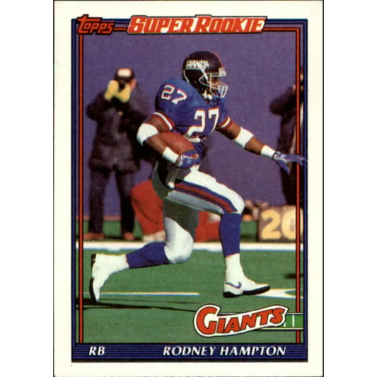 1991 Topps #18 Rodney Hampton NM-MT RC Rookie New York Giants Football Card  Image 1