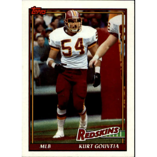 1991 Topps #180 Kurt Gouveia NM-MT RC Rookie Washington Redskins Football Card  Image 1