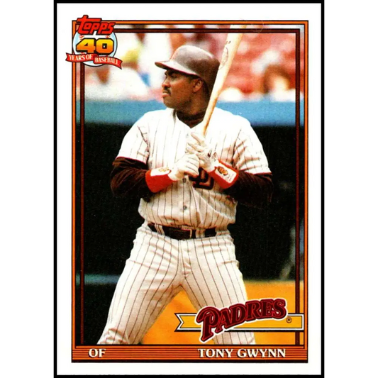 1991 Topps #180 Tony Gwynn NM-MT San Diego Padres Baseball Card  Image 1