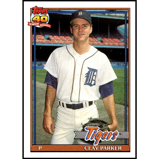 1991 Topps #183 Clay Parker NM-MT Detroit Tigers Baseball Card  Image 1