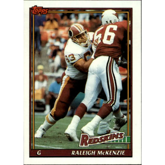 1991 Topps #183 Raleigh McKenzie NM-MT RC Rookie Washington Redskins Football Card  Image 1