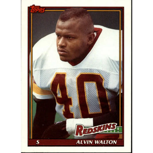 1991 Topps #184 Alvin Walton NM-MT Washington Redskins Football Card  Image 1