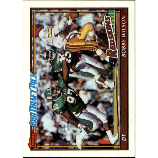 1991 Topps #189 Bobby Wilson NM-MT RC Rookie Washington Redskins Football Card  Image 1