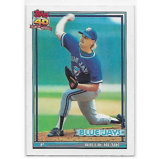 1991 Topps #191 Willie Blair NM-MT Toronto Blue Jays Baseball Card  Image 1