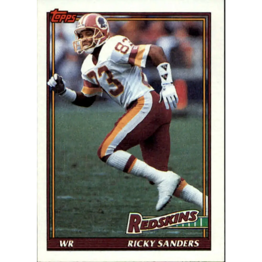 1991 Topps #193 Ricky Sanders NM-MT Washington Redskins Football Card  Image 1
