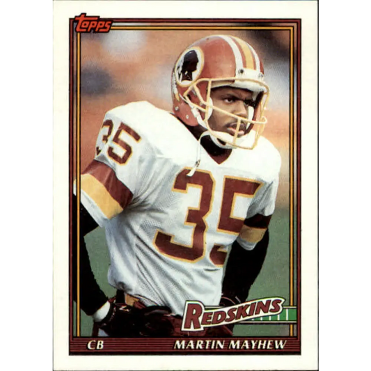 1991 Topps #195 Martin Mayhew NM-MT Washington Redskins Football Card  Image 1