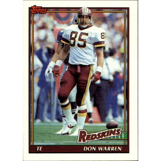 1991 Topps #199 Don Warren NM-MT Washington Redskins Football Card  Image 1