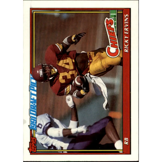 1991 Topps #200 Ricky Ervins NM-MT RC Rookie Washington Redskins Football Card  Image 1