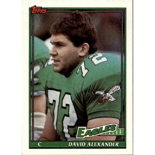 1991 Topps #204 David Alexander NM-MT Philadelphia Eagles Football Card  Image 1