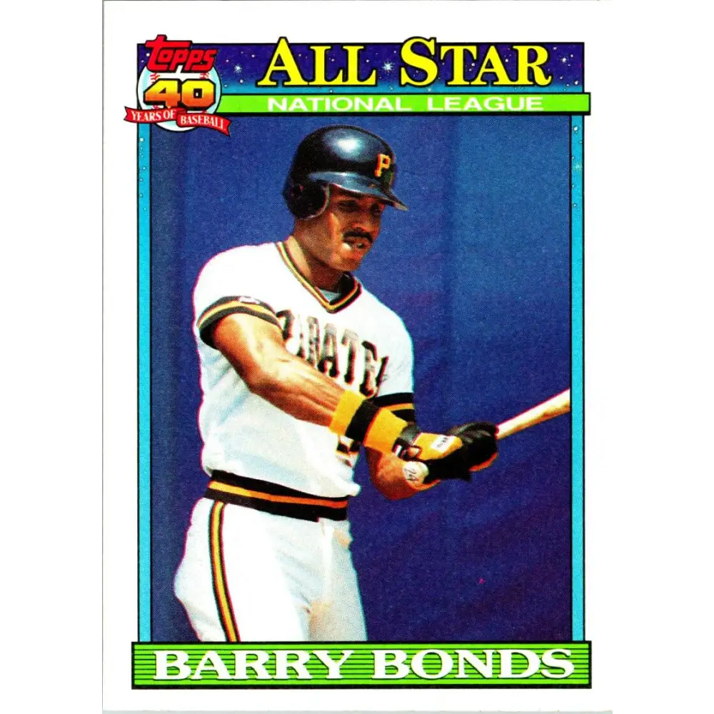 1991 Topps #401 Barry Bonds NM-MT Pittsburgh Pirates Baseball Card  Image 1