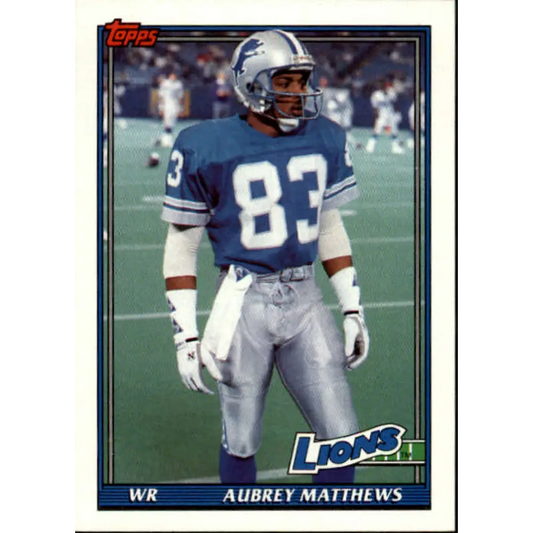 1991 Topps #403 Aubrey Matthews NM-MT RC Rookie Detroit Lions Football Card  Image 1