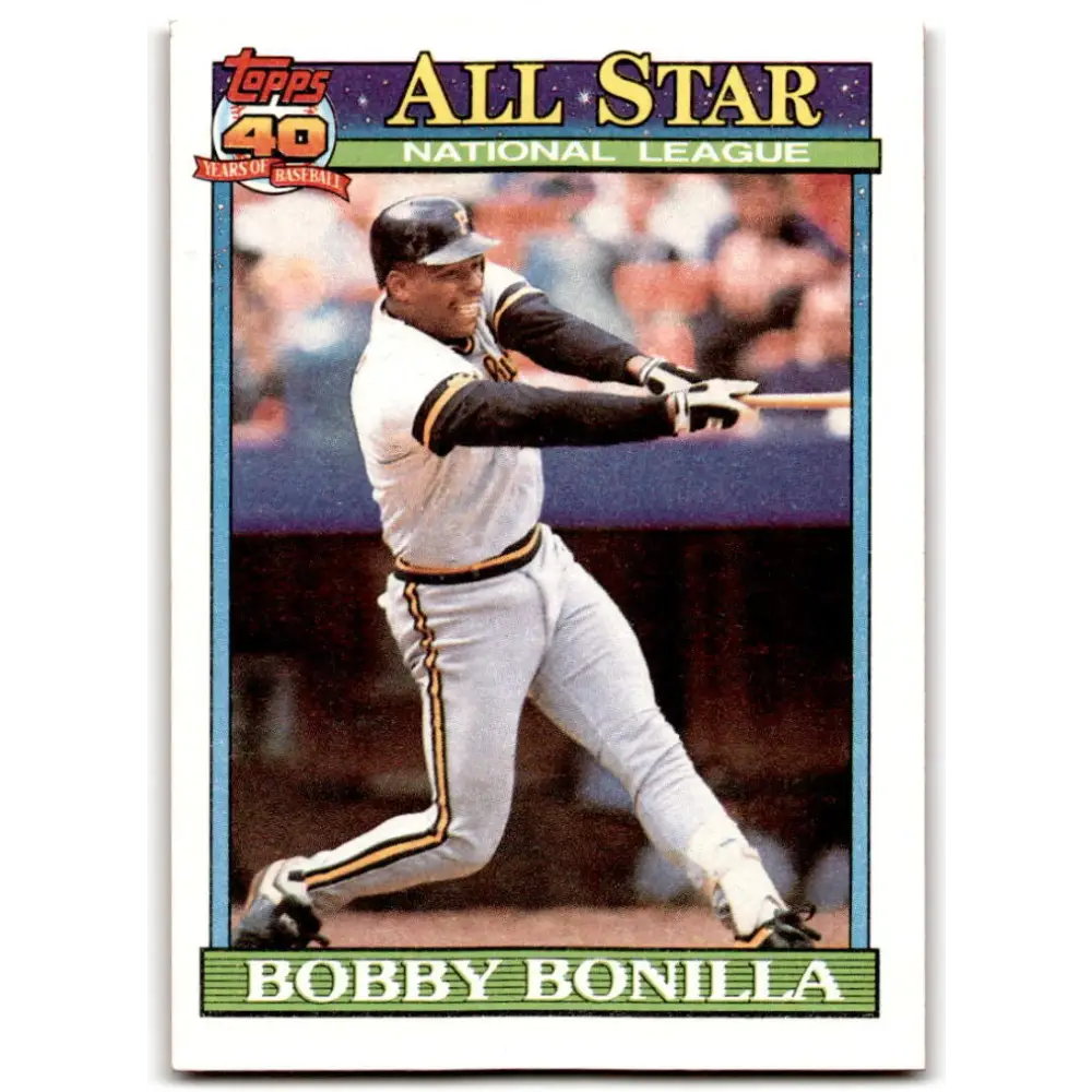 1991 Topps #403 Bobby Bonilla NM-MT Pittsburgh Pirates Baseball Card  Image 1