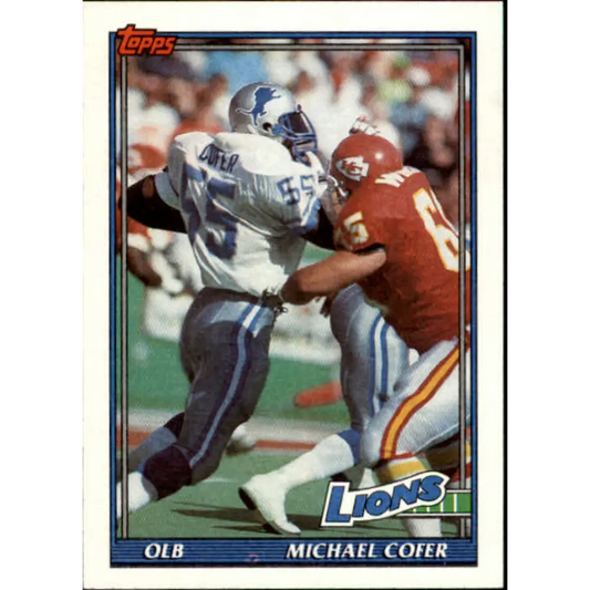 1991 Topps #404 Michael Cofer NM-MT Detroit Lions Football Card  Image 1