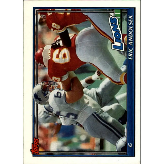 1991 Topps #406 Eric Andolsek NM-MT Detroit Lions Football Card  Image 1