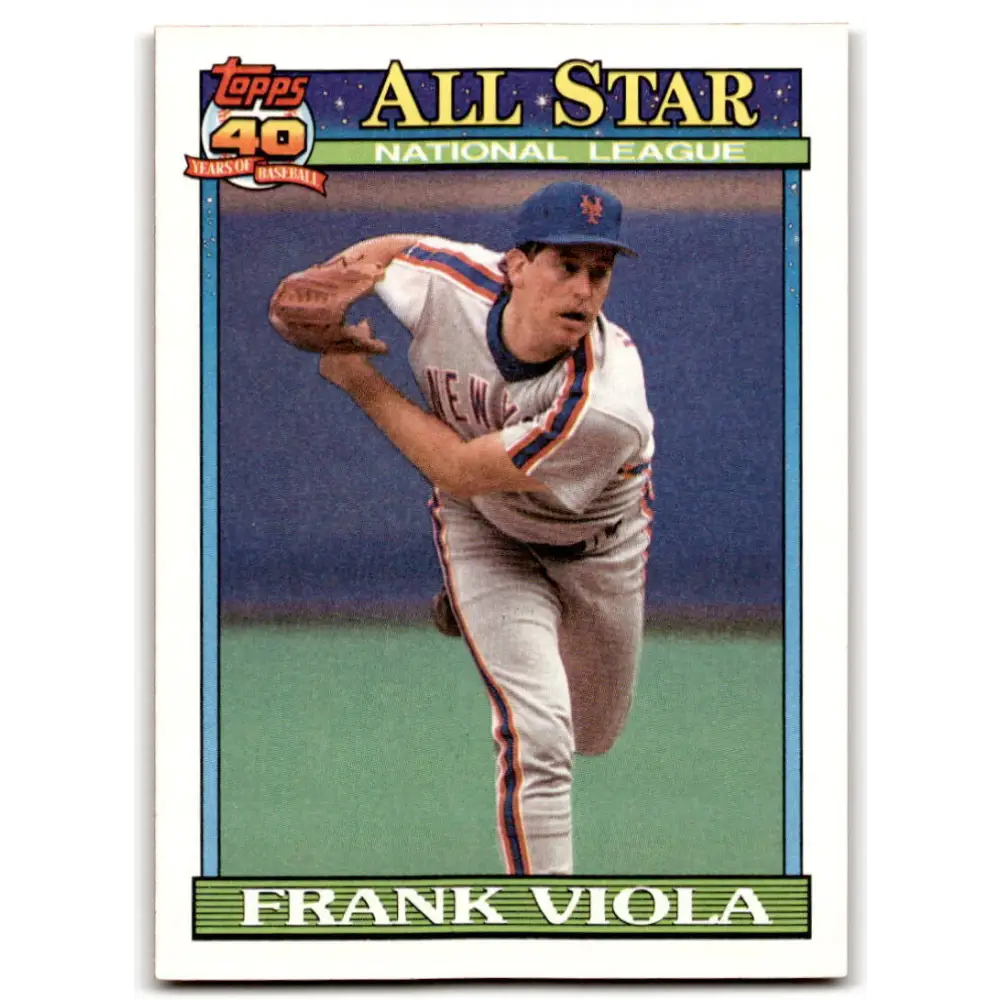 1991 Topps #406 Frank Viola NM-MT New York Mets Baseball Card  Image 1