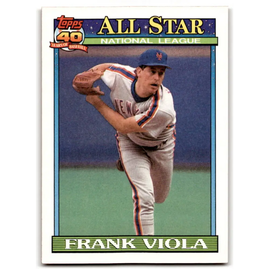 1991 Topps #406 Frank Viola NM-MT New York Mets Baseball Card  Image 1