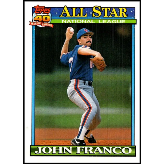 1991 Topps #407 John Franco NM-MT New York Mets Baseball Card  Image 1