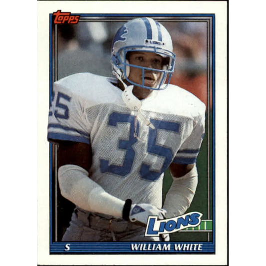 1991 Topps #407 William White NM-MT Detroit Lions Football Card  Image 1
