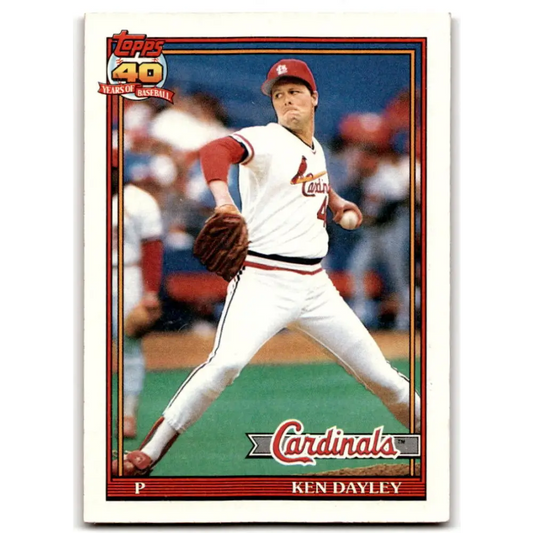 1991 Topps #41 Ken Dayley NM-MT St. Louis Cardinals Baseball Card  Image 1
