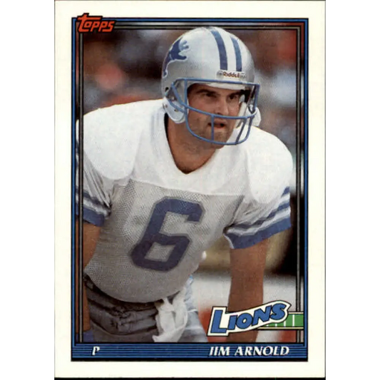 1991 Topps #410 Jim Arnold NM-MT Detroit Lions Football Card  Image 1
