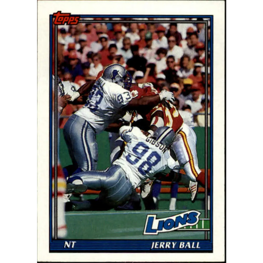 1991 Topps #413 Jerry Ball NM-MT Detroit Lions Football Card  Image 1