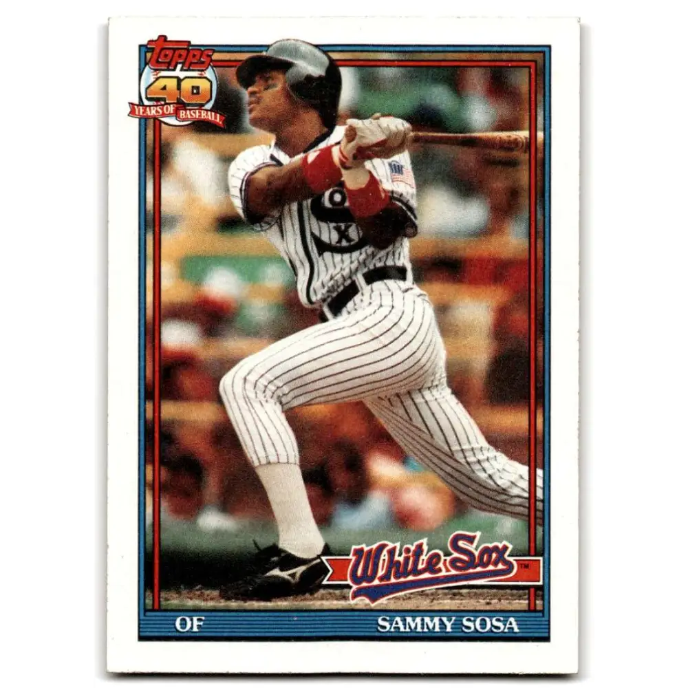 1991 Topps #414 Sammy Sosa NM-MT Chicago White Sox Baseball Card  Image 1