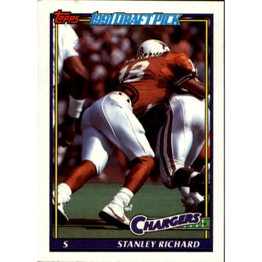 1991 Topps #417 Stanley Richard NM-MT RC Rookie San Diego Chargers Football Card  Image 1