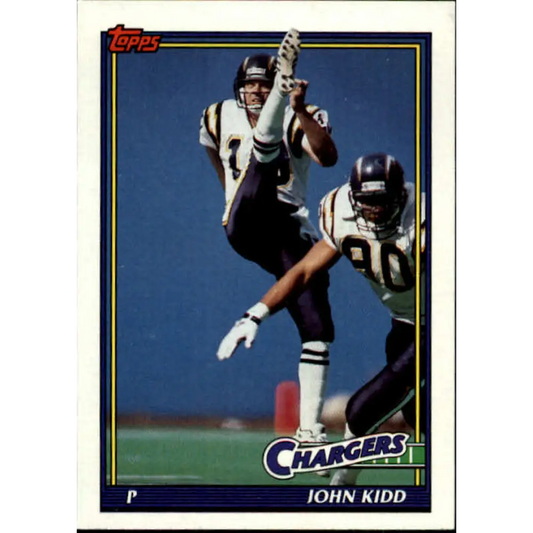 1991 Topps #419 John Kidd NM-MT San Diego Chargers Football Card  Image 1