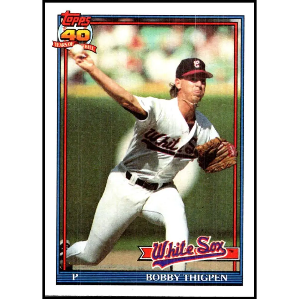 1991 Topps #420 Bobby Thigpen NM-MT Chicago White Sox Baseball Card  Image 1