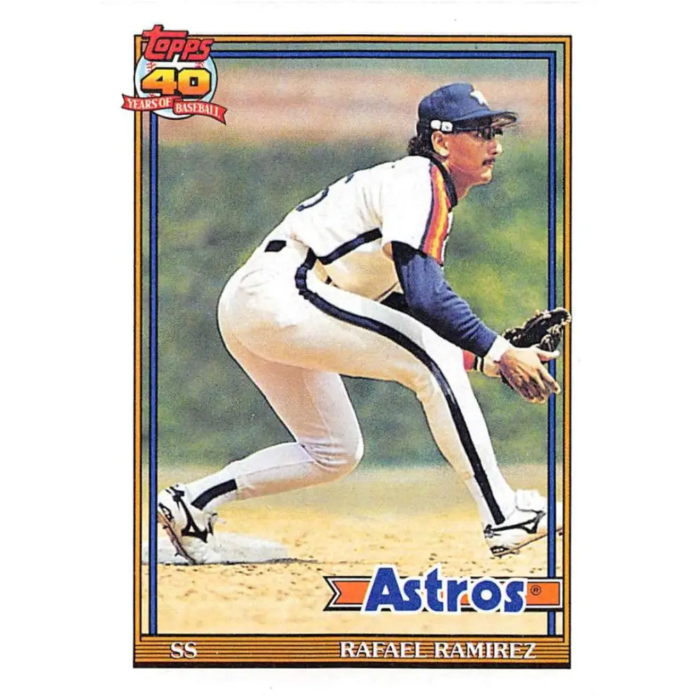 1991 Topps #423 Rafael Ramirez NM-MT Houston Astros Baseball Card  Image 1