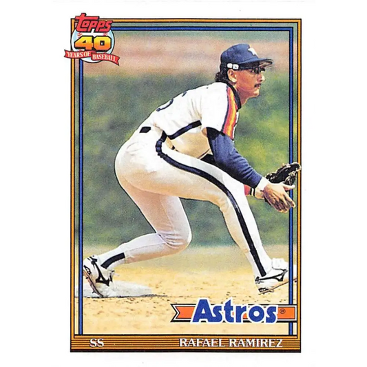 1991 Topps #423 Rafael Ramirez NM-MT Houston Astros Baseball Card  Image 1