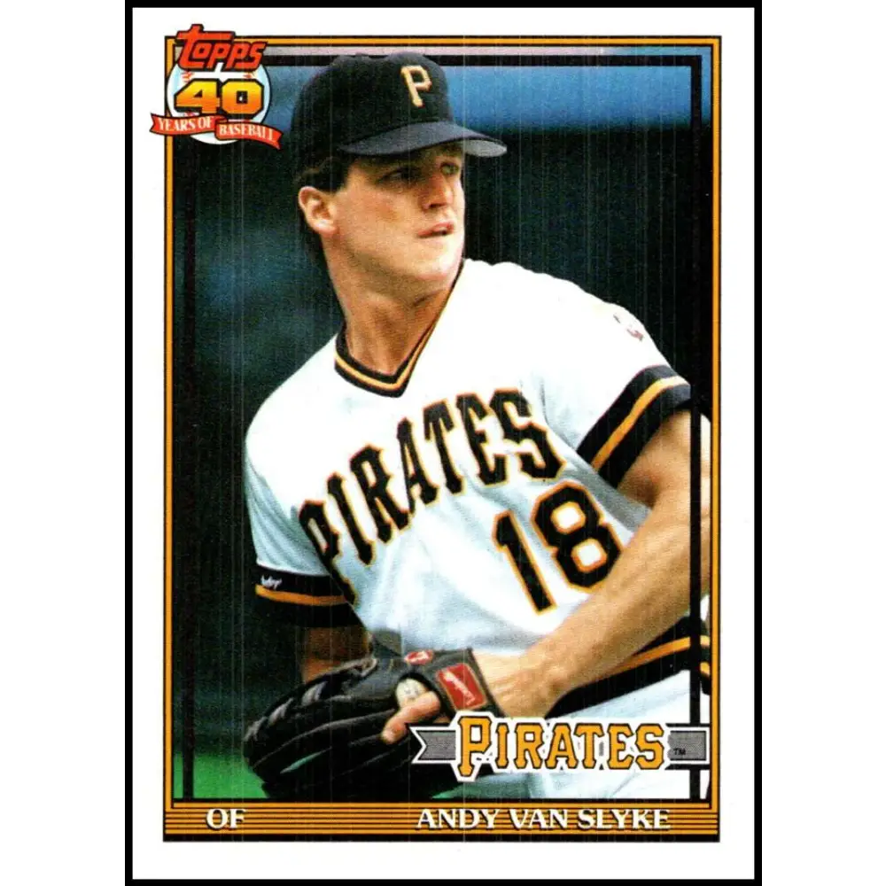 1991 Topps #425 Andy Van Slyke NM-MT Pittsburgh Pirates Baseball Card  Image 1