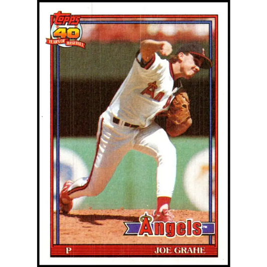 1991 Topps #426 Joe Grahe NM-MT RC Rookie California Angels Baseball Card  Image 1