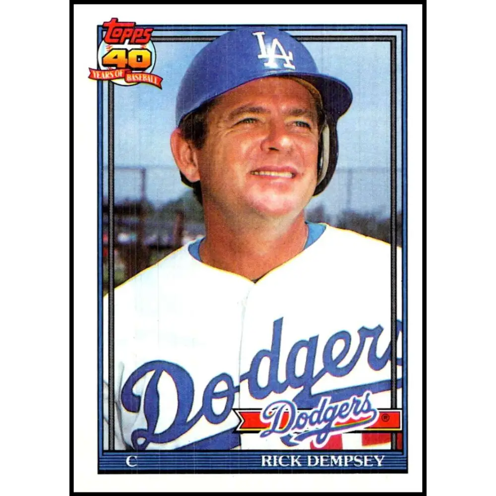 1991 Topps #427 Rick Dempsey NM-MT Los Angeles Dodgers Baseball Card  Image 1