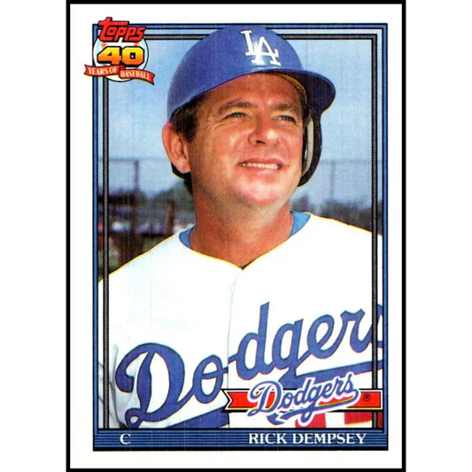 1991 Topps #427 Rick Dempsey NM-MT Los Angeles Dodgers Baseball Card  Image 1