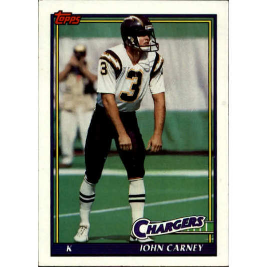 1991 Topps #431 John Carney NM-MT San Diego Chargers Football Card  Image 1
