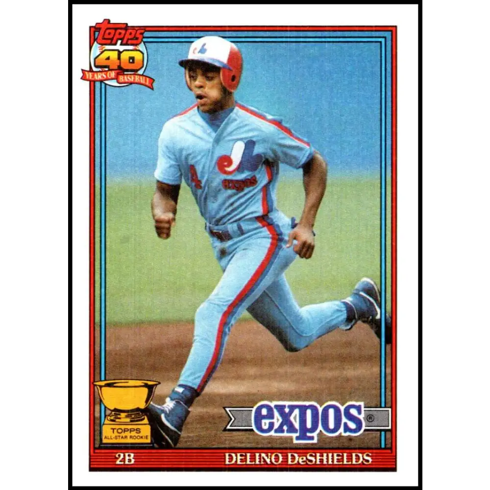 1991 Topps #432 Delino DeShields NM-MT Montreal Expos Baseball Card  Image 1