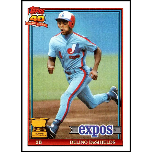 1991 Topps #432 Delino DeShields NM-MT Montreal Expos Baseball Card  Image 1