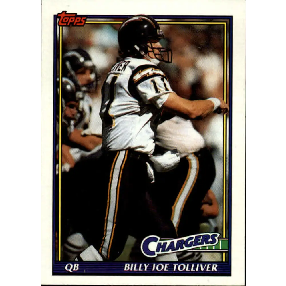 1991 Topps #438 Billy Joe Tolliver NM-MT San Diego Chargers Football Card  Image 1